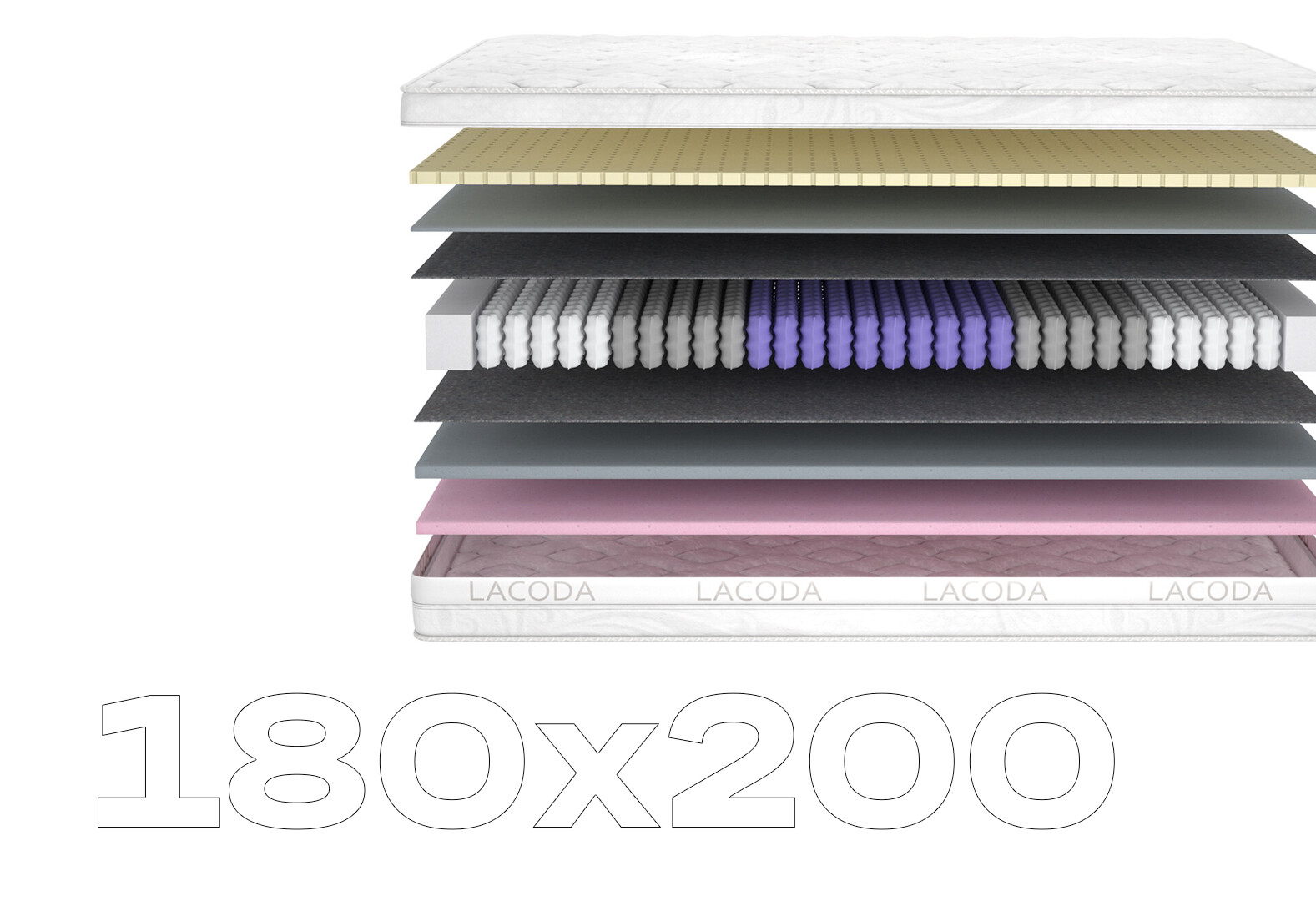 Фото 1 - Матрац Наваха / Navaho (серія Lacoda) 180х200 Matroluxe