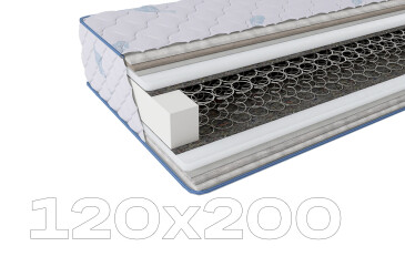 Фото Матрац Sleep&Fly Standart Plus / Стандарт Плюс (чохол з жаккарду) SF 120х200 ЕММ