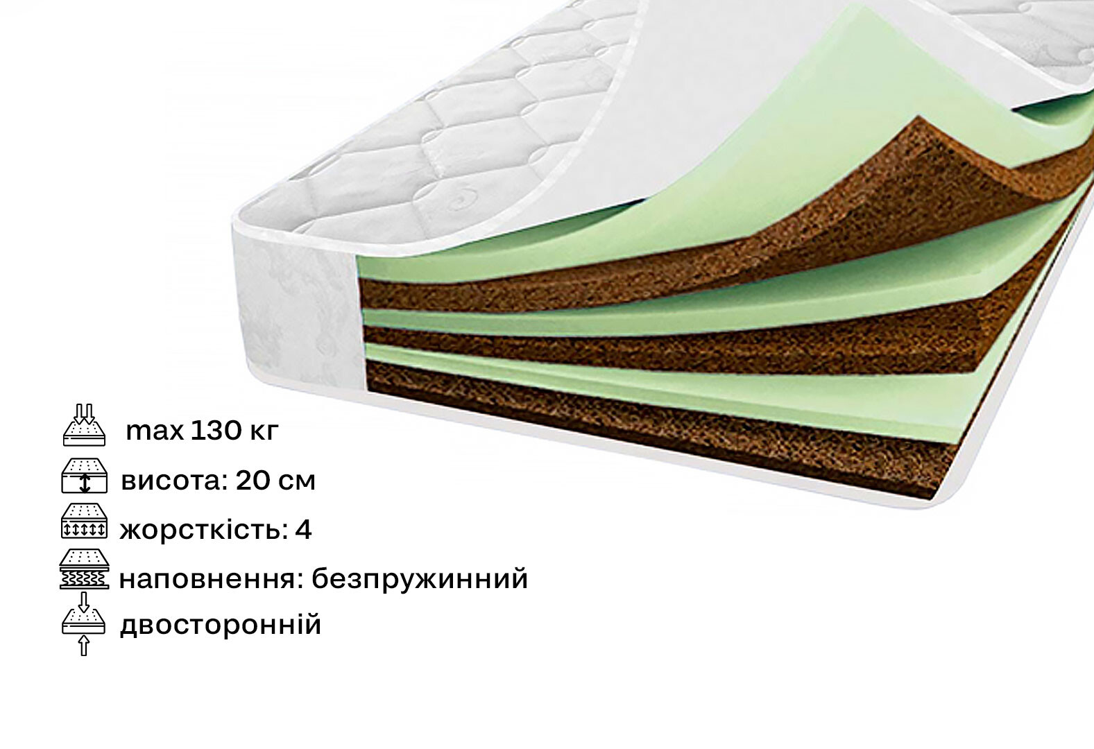 Фото 2 - Матрас Диамант 80х200 Svit Mebliv