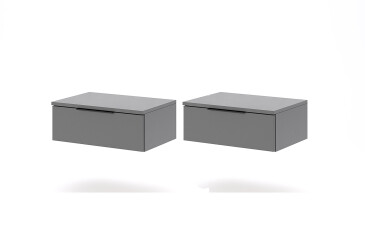 Фото Тумбы прикроватные МироМарк Doni / Дони подвесные с ящиком 50 см графит