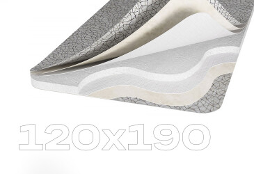 Фото Матрац Світ Меблів Топпер-футон №2 категорія 3, чохол із подвійного жакарду 120х190