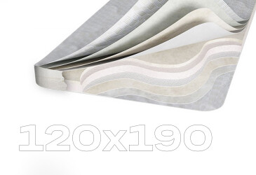 Фото Матрац Світ Меблів Топпер-футон №4 категорія 2, чохол з жаккарду з блискавкою 120х190