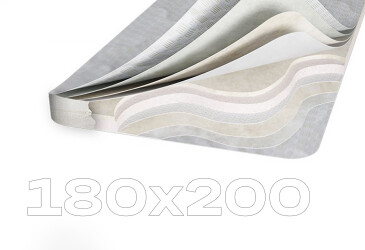 Фото Матрас Svit Mebliv Топпер-футон №4 категория 2, чехол из жаккарда с молнией 180х200