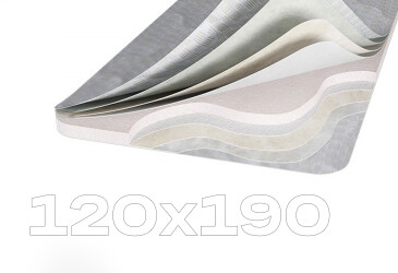Фото Матрац Світ Меблів Топпер-футон №5 категорія 3, чохол з подвійного жаккарду з тісьмою 120х190