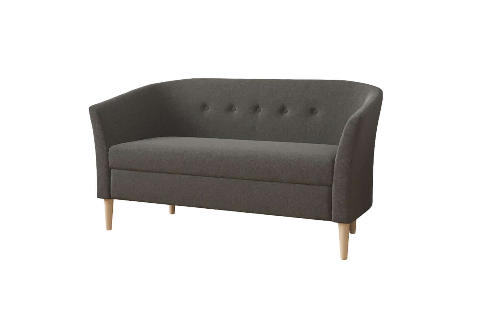 Фото 1 - Диван UMa Соната 2С 141x66 см нераскладной серо-коричневый (Fancy 96)