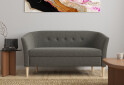 Фото 2 - Диван UMa Соната 2С 141x66 см нераскладной серо-коричневый (Fancy 96)