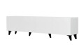 Фото 1 - Тумба під ТВ Світ Меблів Холлі з 4 дверцятами 200 см, Білий / білий глянець