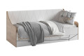 Фото 1 - Ліжко Світ Меблів Тоні 90х200 см (без вкладу) з шухлядами, Дуб артизан / німфеа альба