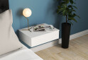 Фото 2 - Тумба приліжкова навісна Світ Меблів Тая з шухлядою 55 см, Німфеа Альба, лак