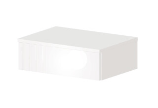 Фото Тумба приліжкова навісна Світ Меблів Ліна з шухлядою 48 см, Білий