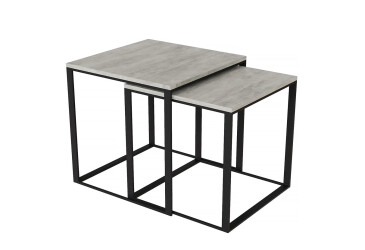 Фото Стол журнальный Art In Head Аскэт 53x53 см двойной ателье светлый