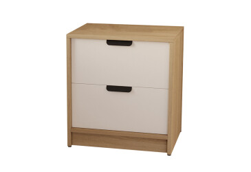 Фото Тумба приліжкова Moreli Т203 з шухлядами 45 см дуб сонома / білий