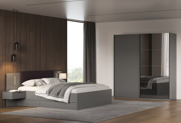 Фото Спальни со шкафом-купе